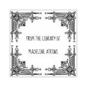 ビクトリアンライブラリからのフレーム蔵書票 ラバースタンプ (インプリント)
