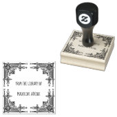ビクトリアンライブラリからのフレーム蔵書票 ラバースタンプ (押印)