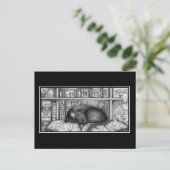 ビクトリアンライブラリCat ポストカード (スタンド正面)