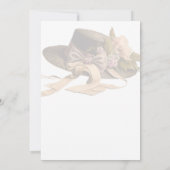 ビクトリアンリボンと花びら付き帽子 サンキューカード (裏面)