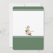 ビクトリアンリースの花の招待状 招待状 (裏面)