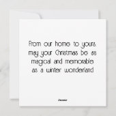 ビクトリアンロンドンの冬のクリスマス シーズンカード (裏面)