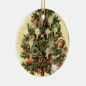 ビクトリアンヴィンテージエンジェルクリスマスツリーオーナメント セラミックオーナメント (右)
