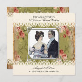 ビクトリアンヴィンテージスタイル招待状 招待状 (正面/裏面)