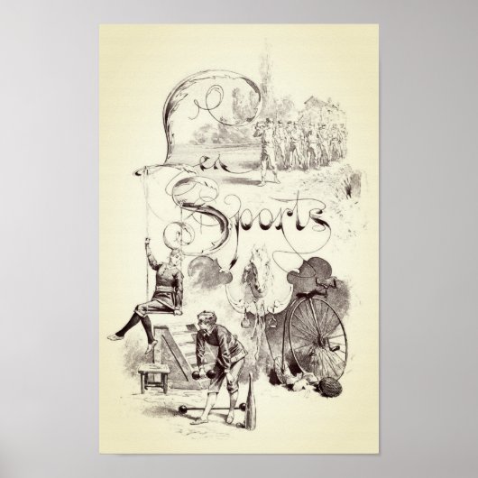 ビクトリアンヴィンテージスポーツのポスター ポスター (正面)