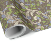 ビクトリアンヴィンテージツタつる植物のフローリシズ結婚ス ラッピングペーパー (ロールコーナー)