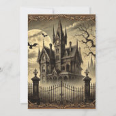 ビクトリアンヴィンテージハ幽霊のよく出るウスハローウィンパーティ 招待状 (裏面)