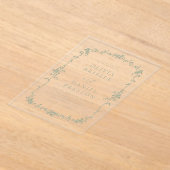 ビクトリアンヴィンテージフランスのセージ結婚グリーン アクリル招待状 (レイダウン)