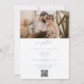 ビクトリアンヴィンテージフランスの写真QRコー結婚ド 招待状 (裏面)