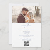 ビクトリアンヴィンテージフランスの写真QRコー結婚ド 招待状 (裏面)