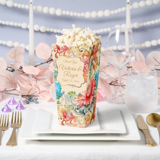 ビクトリアンヴィンテージフローラありがとうご結婚ざう フェイバーボックス (ウェディング)