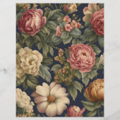 ビクトリアンヴィンテージフローラスクラップブック紙 (裏面)