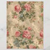 ビクトリアンヴィンテージフローラスクラップブック紙 (裏面)