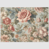 ビクトリアンヴィンテージフローラ切り離しティッシュペーパー 薄葉紙 (正面)