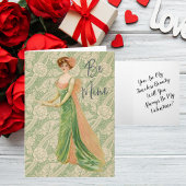 ビクトリアンヴィンテージレディエレガントグリーンドレス カード