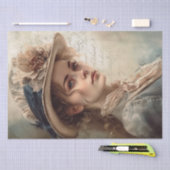 ビクトリアンヴィンテージレディポートレート 薄葉紙 (クラフト)