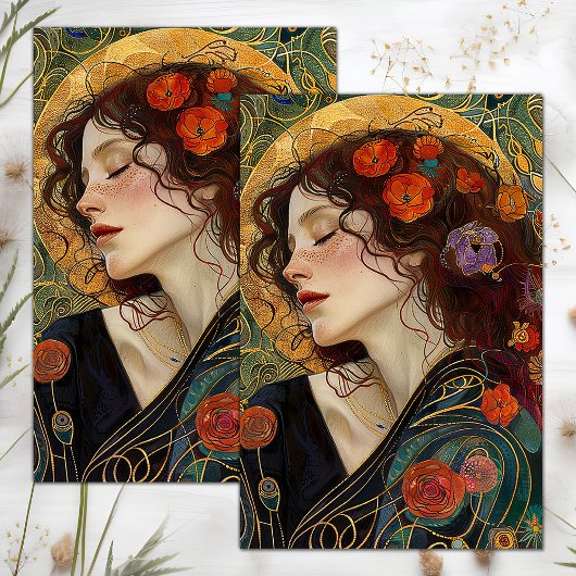 ビクトリアンヴィンテージレディーデコペティッシュペーパー 薄葉紙