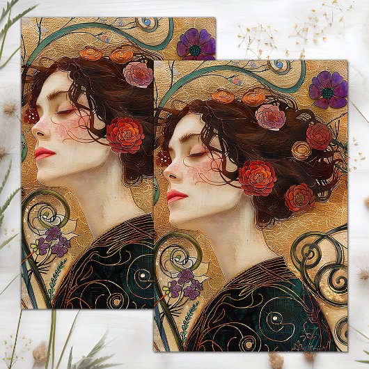 ビクトリアンヴィンテージレディーデコペティッシュペーパー 薄葉紙