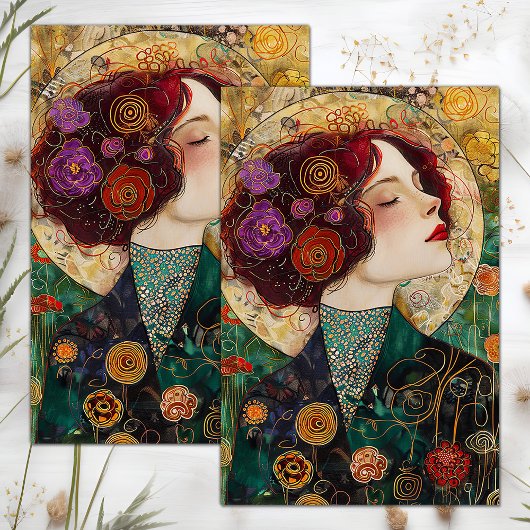 ビクトリアンヴィンテージレディーデコペティッシュペーパー 薄葉紙