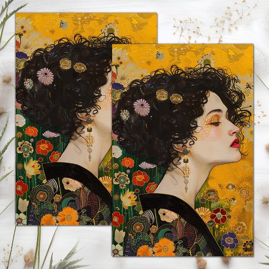 ビクトリアンヴィンテージレディーデコペティッシュペーパー 薄葉紙