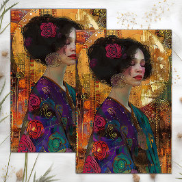 ビクトリアンヴィンテージレディーデコペティッシュペーパー 薄葉紙