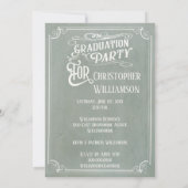 ビクトリアンヴィンテージ卒業招待状グラードパーティー 招待状 (裏面)