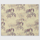 ビクトリアンヴィンテージ園の花柄  ラッピングペーパー (フラット)