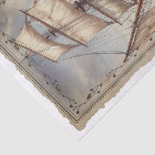 ビクトリアンヴィンテージ帆走船の切り離 薄葉紙 (詳細)