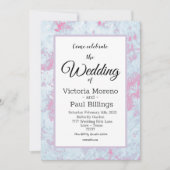 ビクトリアンヴィンテージ旧世界/ソフトピンクデザイン 招待状 (正面)