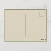 ビクトリアンヴィンテージ春レッドデイジー鳥写真 ポストカード (裏面)