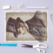 ビクトリアンヴィンテージ紳士のポートレート切り離し 薄葉紙 (クラフト)