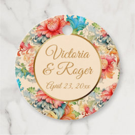 ビクトリアンヴィンテージ花結婚柄 フェイバータグ