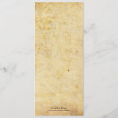 ビクトリアンヴィンテージ華美披露宴 メニュー (裏面)