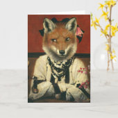 ビクトリアンヴィンテージVixenグリーティングカード カード (黄色い花)