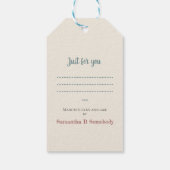 ビクトリアン不機嫌ハッタマウス – 手作り裁縫 ギフトタグ (裏面)