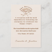 ビクトリアン伝統的結婚の エンクロージャーカード (正面)