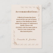 ビクトリアン伝統的結婚の エンクロージャーカード (裏面)