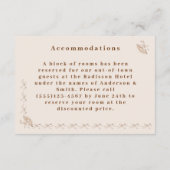 ビクトリアン伝統的結婚の エンクロージャーカード (裏面)