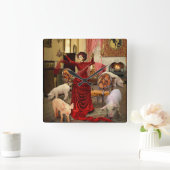 ビクトリアン円 スクエア壁時計 (ホーム)