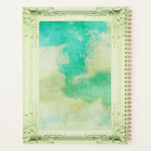 ビクトリアン写真フレーム空絵画雲エレガント プランナー手帳 (裏面)