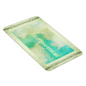 ビクトリアン写真枠スカイクラウドティール（緑がかった色）クリーム マグネット (右側)