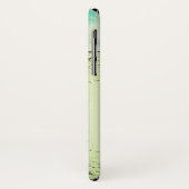 ビクトリアン写真枠スカイクラウドティール(緑がかった色)クリーム Case-Mate iPhoneケース (裏面/左)