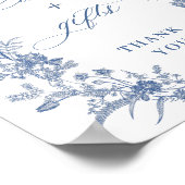 ビクトリアン埃の多い青いフランスの庭のカードとギフト ポスター (角)