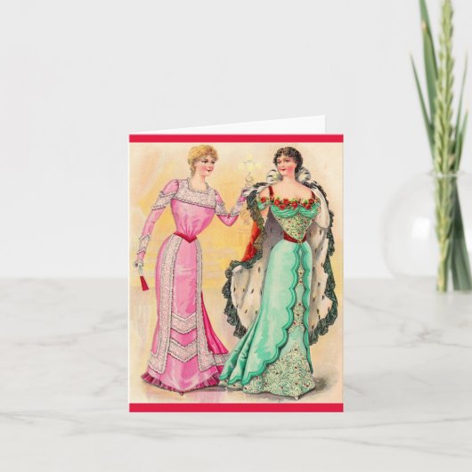 ビクトリアン夕べ衣服 ノートカード (正面)