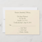 ビクトリアン女性 ウェディング レセプション 返信カード 招待状 (裏面)