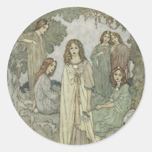 ビクトリアン妖精の国シール ラウンドシール (正面)