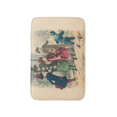 ビクトリアン子ドレス遊ヴィンテージアンティーク バスマット (正面縦)