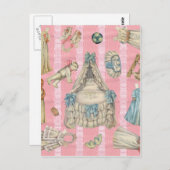 ビクトリアン子供部屋紙人形 ポストカード (正面/裏面)