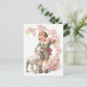 ビクトリアン子羊さくらんぼツリー ポストカード (スタンド正面)