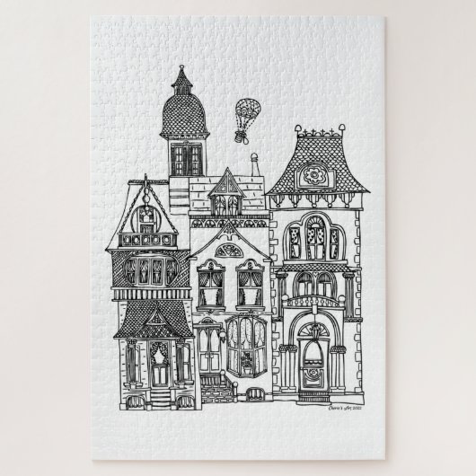 ビクトリアン家の列絵を描パズル ジグソーパズル (縦)